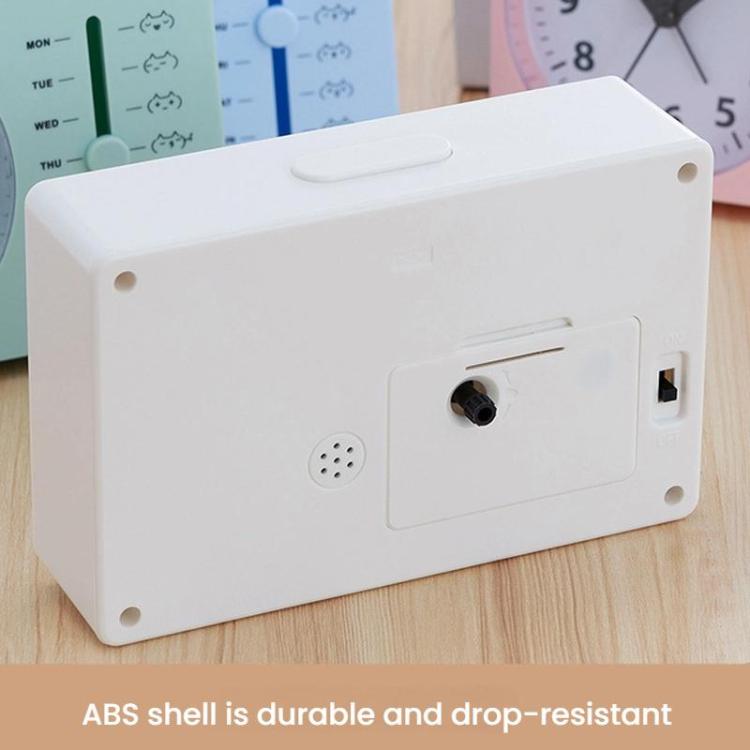 Bo Sheng GH222 Weekly Alarm Clock Square Quartz Desk Clock Scanning Silent Pointer Clock