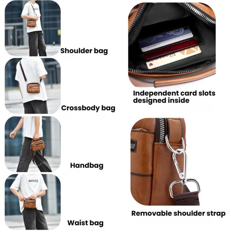 WEIXIER D893 Men Multi-Functional Crossbody Bag Commuter Shoulder Backpack