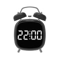 Loud Metal Powerful Ringing Clock LED Multifunction Clock, Black Shell White Light, Black Shell Green Light, Black Shell Blue Light, Black Shell Red Light, White Shell White Light, White Shell Green Light, White Shell Blue Light, White Shell Red Light
