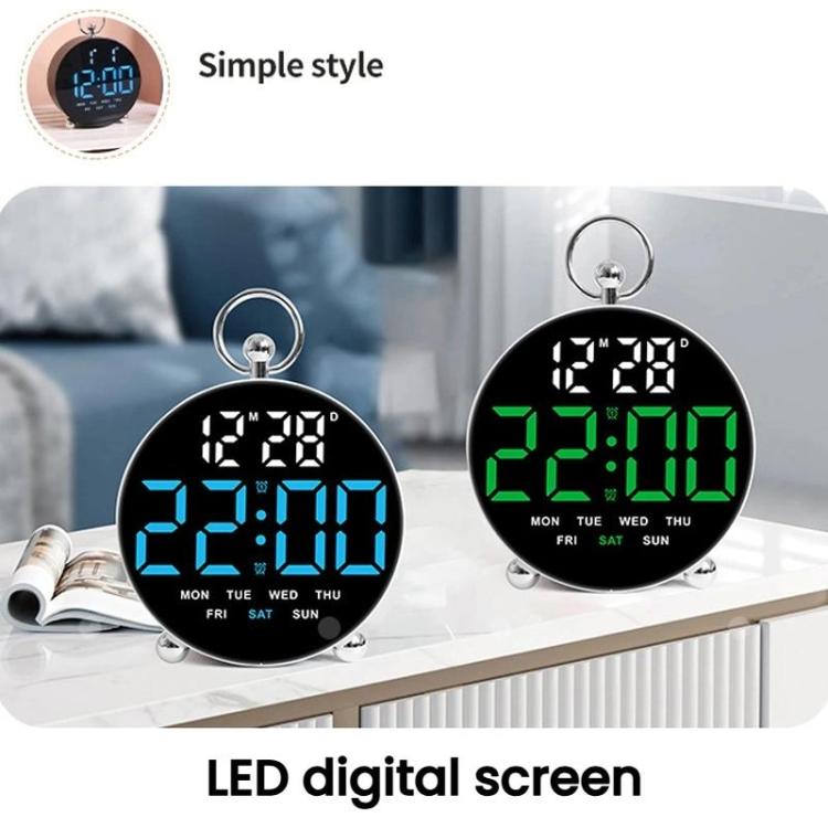 LED Multi-Function Digital Clock Student Desktop Digital Timepiece Plug-in Alarm Clock