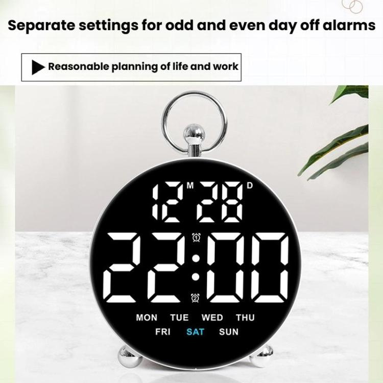 LED Multi-Function Digital Clock Student Desktop Digital Timepiece Plug-in Alarm Clock