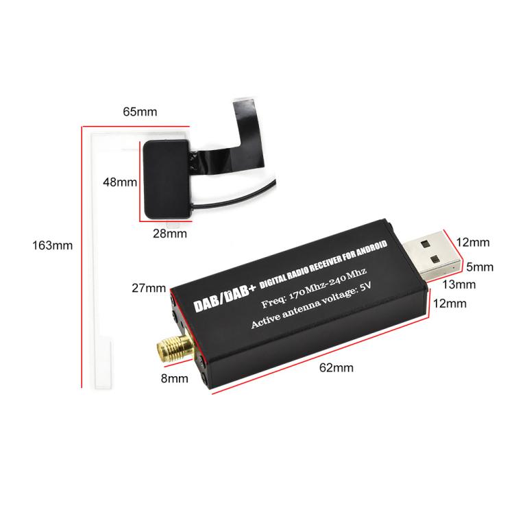 Android Car Universal DAB Module Digital Radio Navigation APP Control, Europe Only