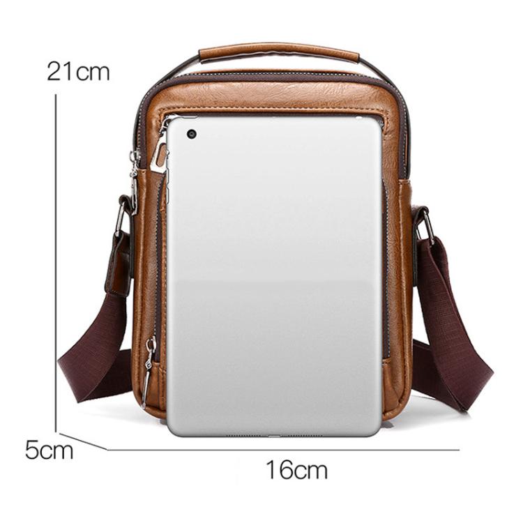 WEIXIER D845 Men Business Casual Commuting Bag Large-Capacity Handheld Crossbody Bag, Vertical Black, Vertical Light Brown, Vertical Dark Brown, Handheld Type Black, Handheld Type Light Brown, Handheld Type Dark Brown, Horizontal Black, Horizontal Brow...
