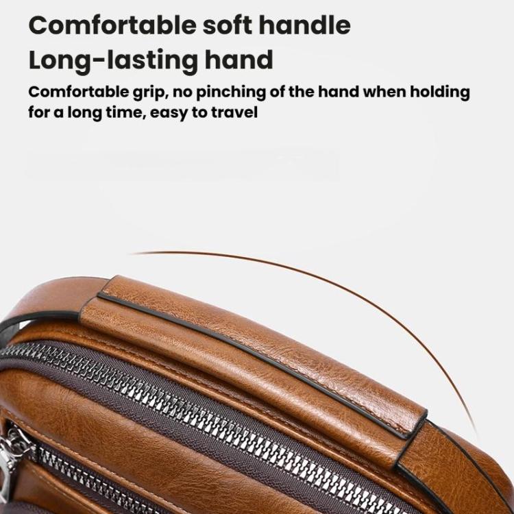 WEIXIER D845 Men Business Casual Commuting Bag Large-Capacity Handheld Crossbody Bag, Vertical Black, Vertical Light Brown, Vertical Dark Brown, Handheld Type Black, Handheld Type Light Brown, Handheld Type Dark Brown, Horizontal Black, Horizontal Brow...