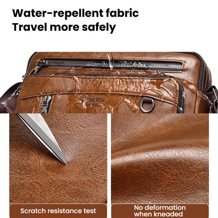 WEIXIER D845 Men Business Casual Commuting Bag Large-Capacity Handheld Crossbody Bag, Vertical Black, Vertical Light Brown, Vertical Dark Brown, Handheld Type Black, Handheld Type Light Brown, Handheld Type Dark Brown, Horizontal Black, Horizontal Brow...