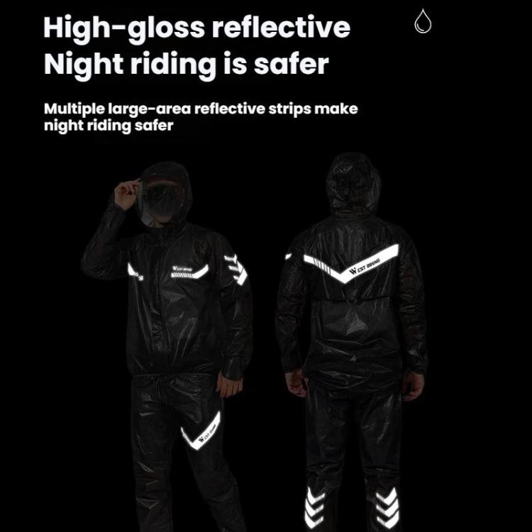 WEST BIKING Reflective Outdoor Waterproof Lightweight Cycling Raincoat, S, M, L, XL, XXL, XXXL, XXXXL