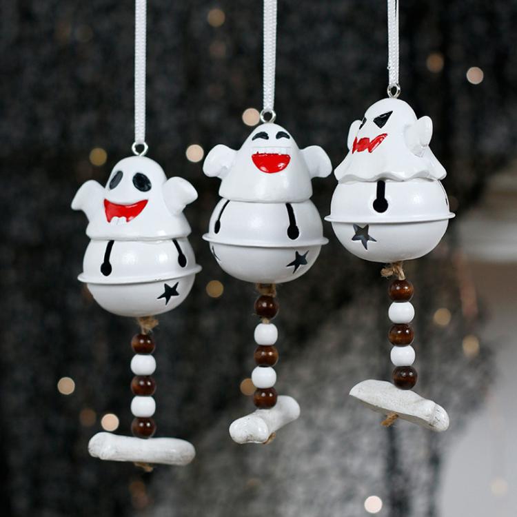 Halloween Decoration Resin Spooky Bells Wind Chime Hanging Halloween Day Door Hanging, Happy, Intimidation, Dementia
