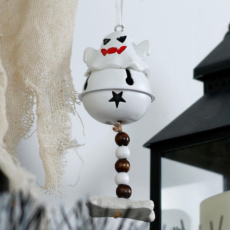 Halloween Decoration Resin Spooky Bells Wind Chime Hanging Halloween Day Door Hanging, Happy, Intimidation, Dementia