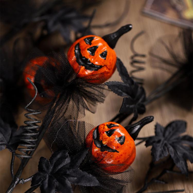 Halloween Decorations Spooky Pumpkin Branch Bouquet Ghost Festival Home Party Ornament, Pumpkin Branch Bouquet