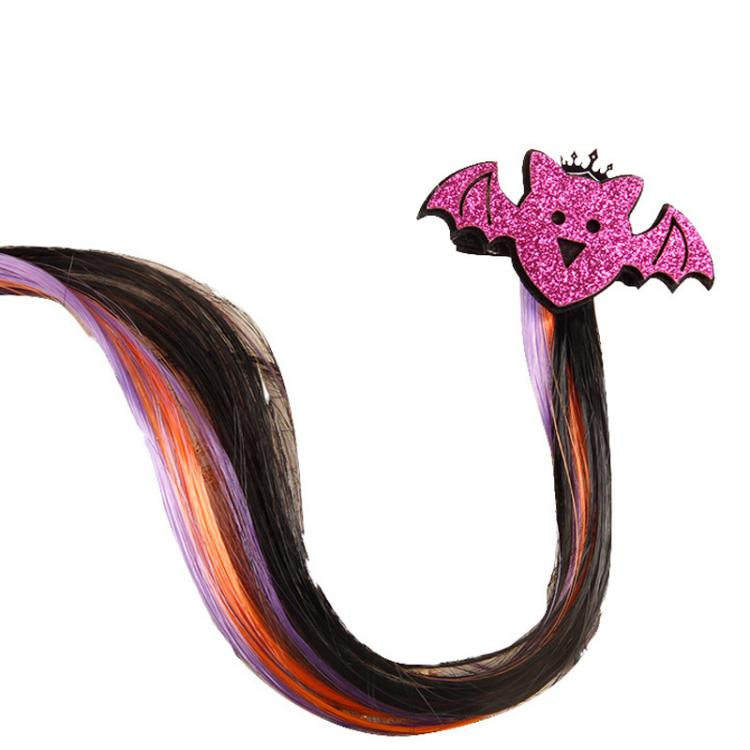 Halloween Floating-Hair Hair Clips Party Decoration Clips, Purple Bat, Pumpkin