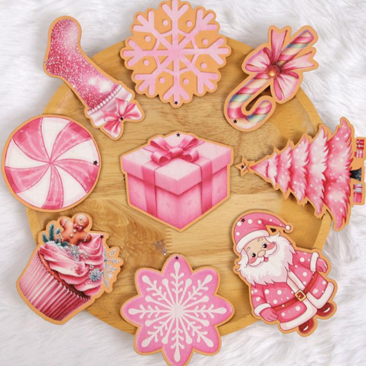 10pcs /Pack Wooden Christmas Decoration Hanging Christmas Tree Arrangement Small Wooden Piece Hanging Decoration, 10pcs /Pack Wooden