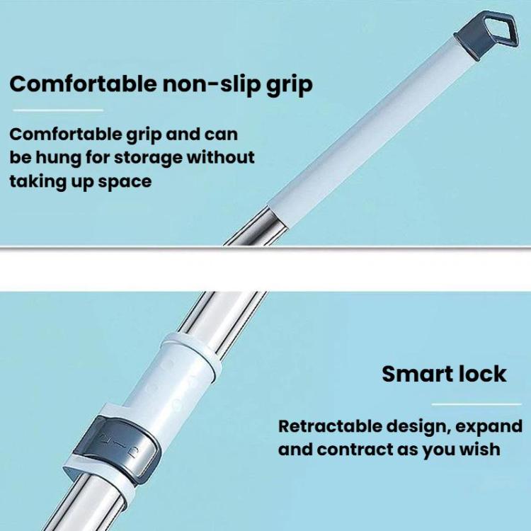 Soft Bristle Curved Rod Telescopic Car Washing Mop Car Dusting Brush Car Cleaning Tools, White