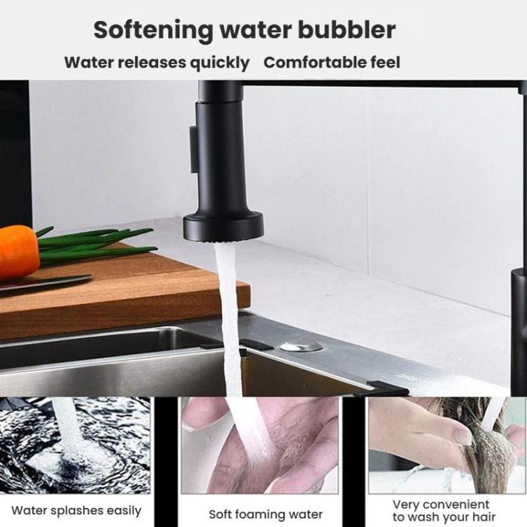 Single Function Kitchen Spring Faucet With Base Plate Hot and Cold Water Swivel Sink Pull Out Faucet