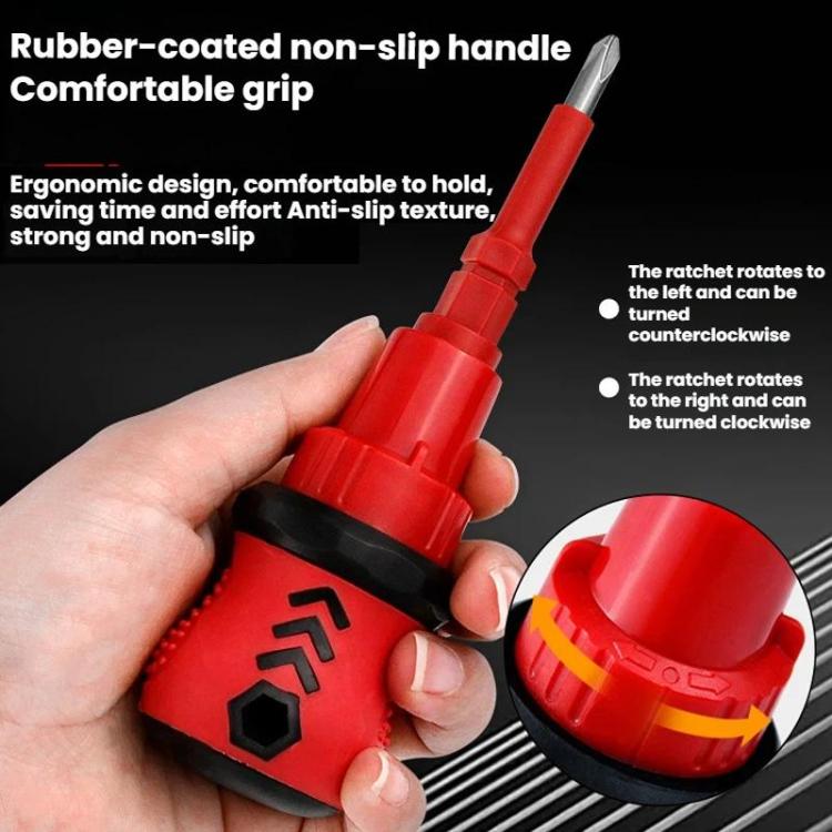 34 in 1 Manual Rubber-Coated Ratchet Screwdriver Repair Tool Set, 34 in 1