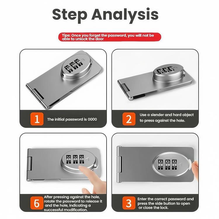 Adhesive Keyless Combination Child Safety Lock For Cabinets, Drawers & Wardrobes