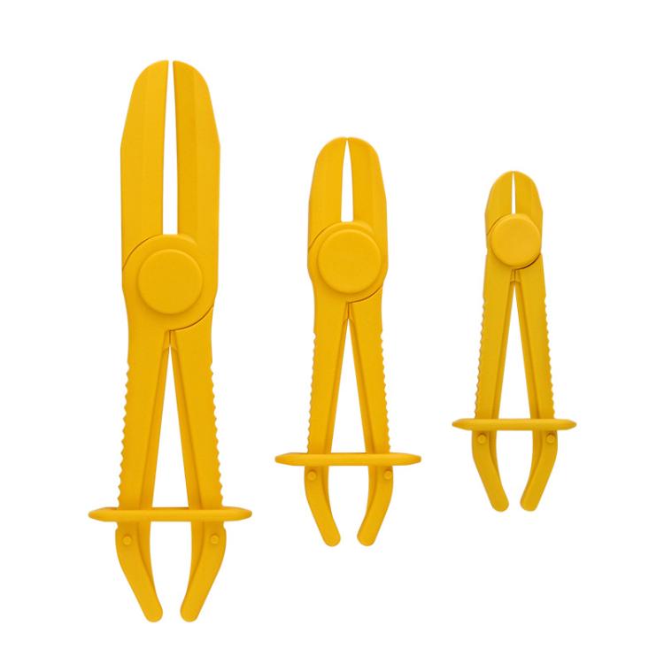 3pcs /Set Auto Repair Plastic Fuel Pipe Cutoff Pliers, Yellow Elbow, Red Elbow, Blue Elbow, Yellow Straight, Blue Straight, Red Straight