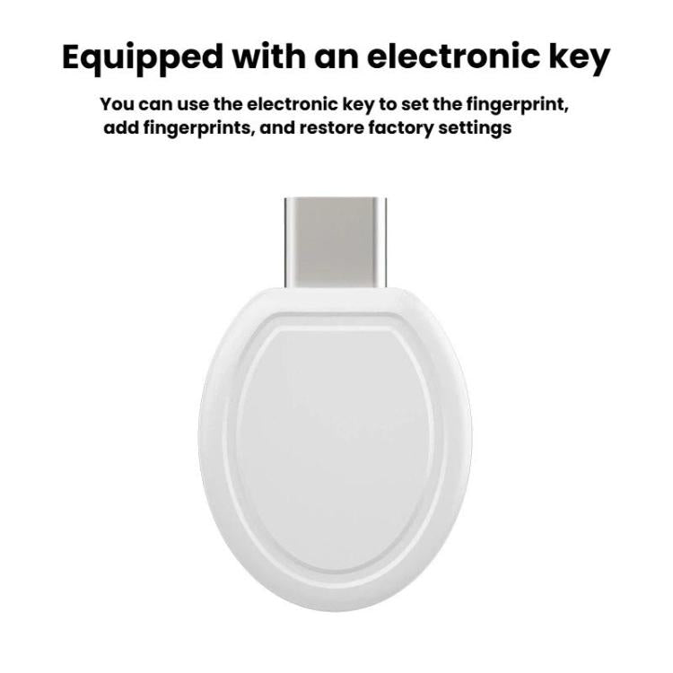 Smart Fingerprint Padlock with Electronic Keys & USB-C Charging for Luggage, Home, Gym Lockers