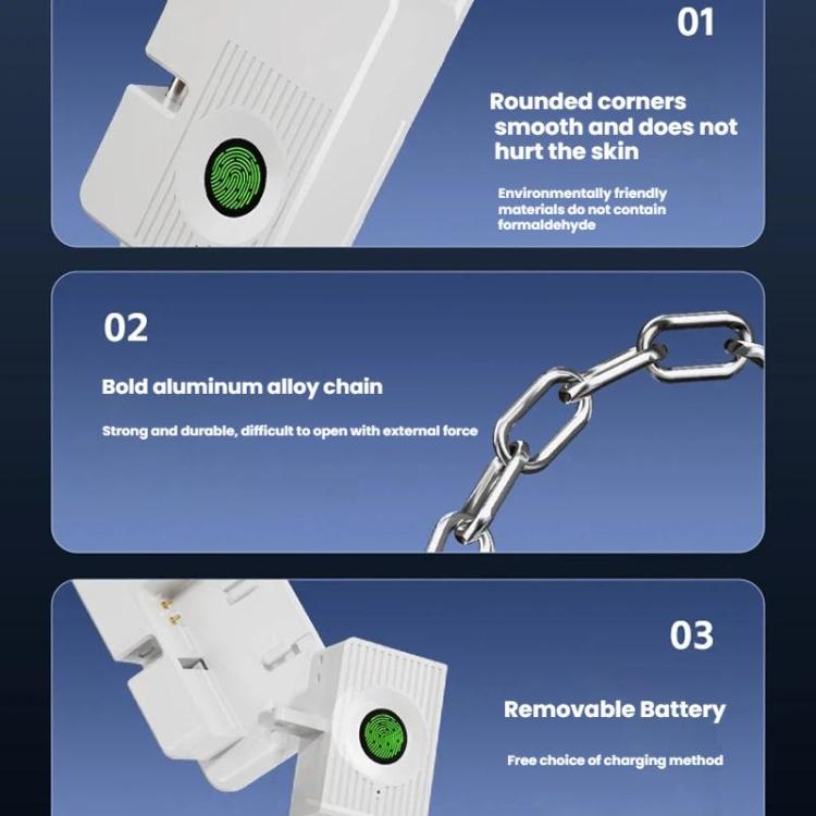 Smart Fingerprint Chain Lock with Electronic Key Child & Pet Safety Window Restrictor