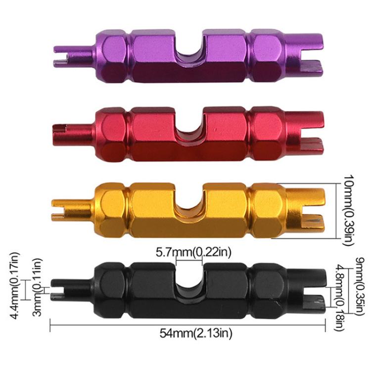 5pcs Multi-purpose Bicycle Valve Core Removal Wrench, 5pcs Gold, 5pcs Red, 5pcs Black, 5pcs Purple