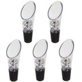 5pcs Rapid Wine Aerator Home Use Red Wine Decanter, 304 Stainless Steel Sheets + Color Box, Spiral + OPP, Tulips + Color Box