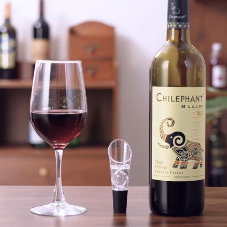 5pcs Rapid Wine Aerator Home Use Red Wine Decanter, 304 Stainless Steel Sheets + Color Box, Spiral + OPP, Tulips + Color Box