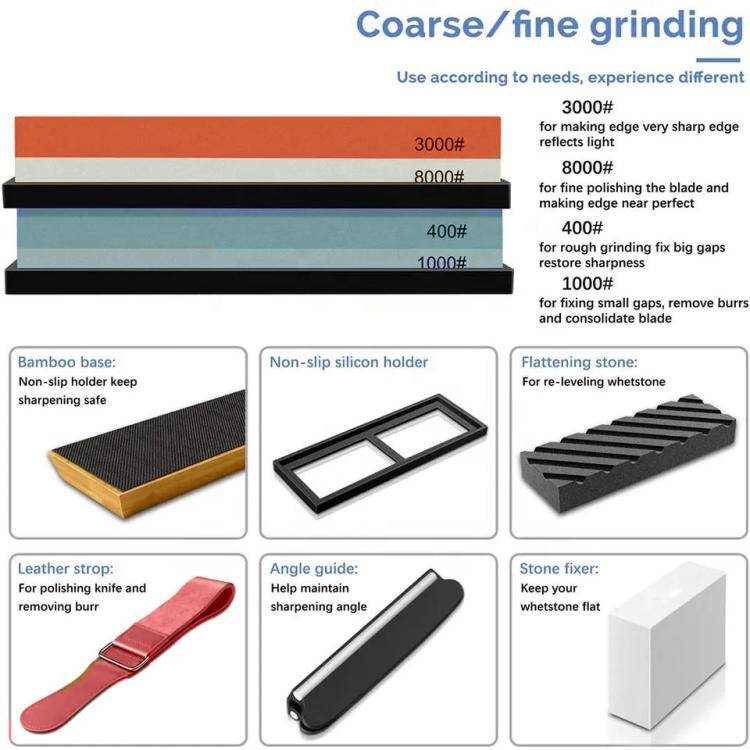Outdoor Kitchen Double-Sided Sharpening Stone Set