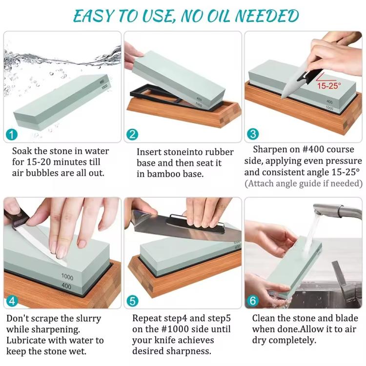 Outdoor Kitchen Double-Sided Sharpening Stone Set