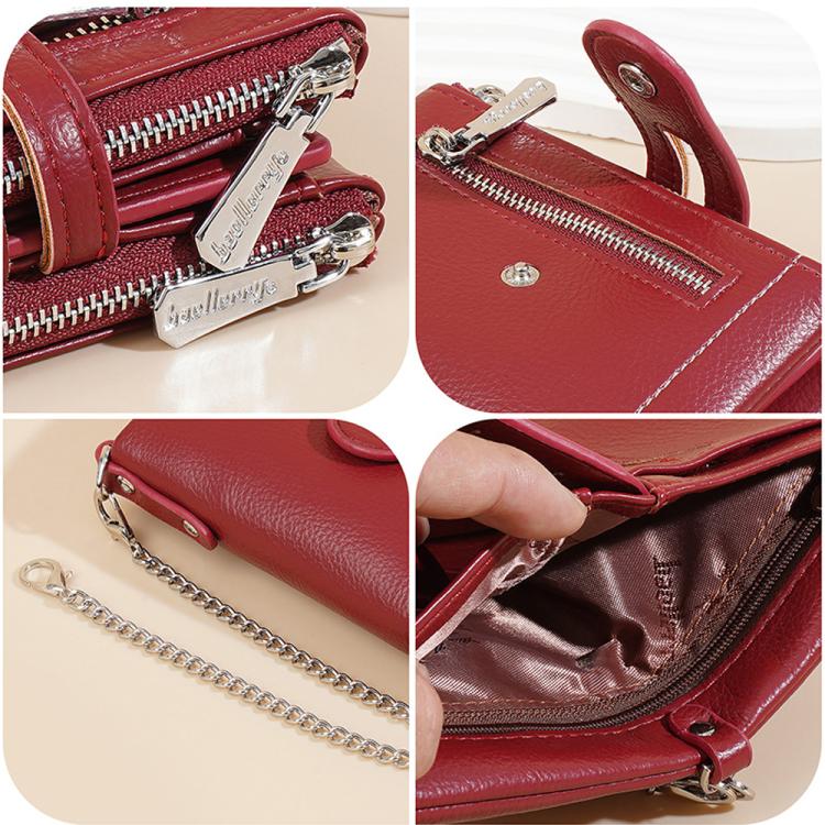 Baellerry D3262 Compact Chain Wallet for Women PU Leather Multi-Purpose Coin Purse & Card Organizer