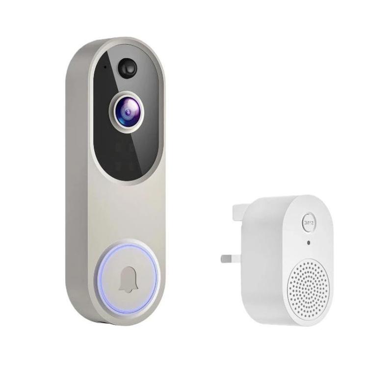HD Night Vision Smart Video Doorbell Wireless Voice Intercom Surveillance Electronic Peephole, Black + US Plug Dingdong, Black + UK Plug Dingdong, Black + USB Dingdong, Beige + US Plug Dingdong, Beige + UK Plug Dingdong, Beige + USB Dingdong           ...