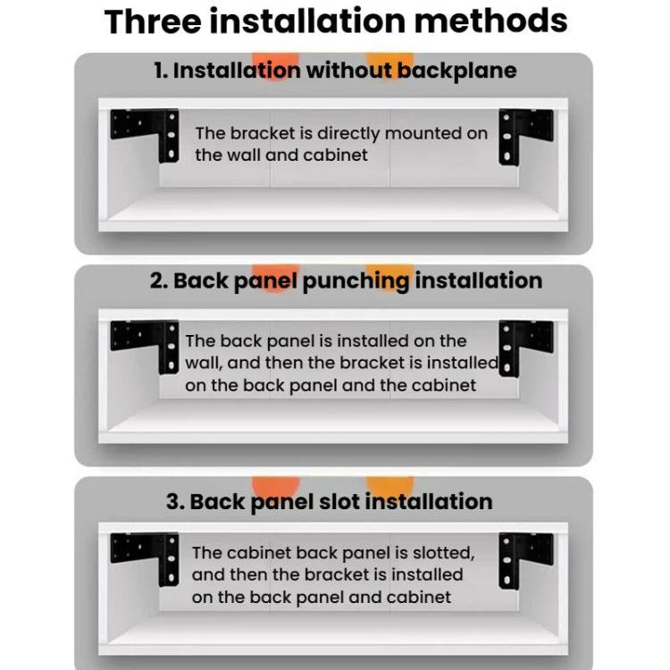 2pcs Floating Stand Support Bracket Desk Support Bracket Wall-Mounted Floating Bracket, Black 222mm, Black 282mm, Black 312mm, Black 352mm, Black 432mm, Stainless Steel 222mm, Stainless Steel 282mm, Stainless Steel 312mm, Stainless Steel 352mm         ...