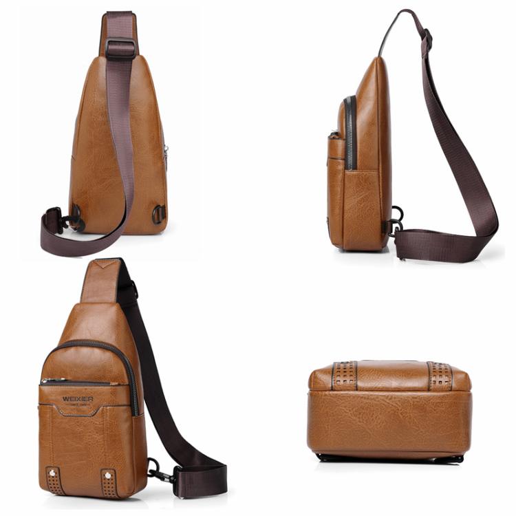 WEIXIER X466 Men Crossbody Chest Bag Casual Water-Resistant Lightweight Backpack