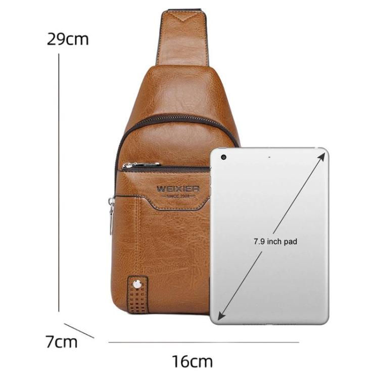 WEIXIER X466 Men Crossbody Chest Bag Casual Water-Resistant Lightweight Backpack