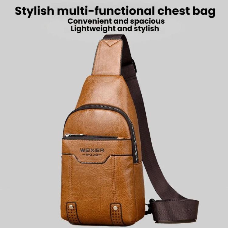 WEIXIER X466 Men Crossbody Chest Bag Casual Water-Resistant Lightweight Backpack