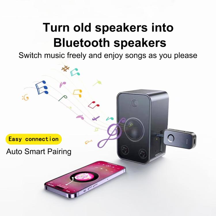 5.4 Bluetooth Receiver / Transmitter 2 In 1 AUX Car Bluetooth With Battery Level Display, Straight, Elbow