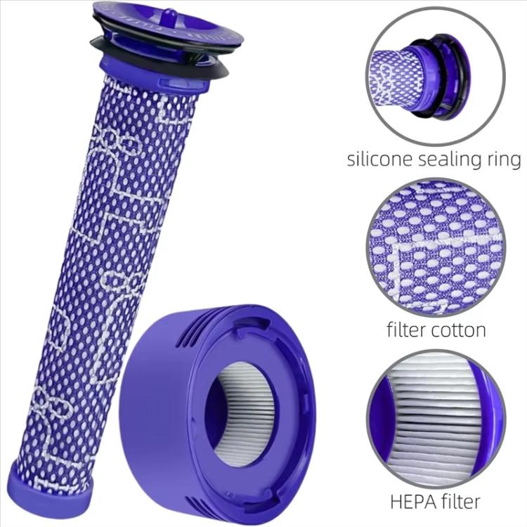 Dust Bin & Pre/Post Filters For Dyson V7 V8 SV10 SV11 Vacuum Cleaners, Dust Bin & Pre/Post Filters