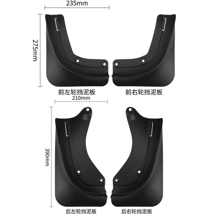 4pcs Car Tire Mudguard, For Tesla 2025+ MODEL Y JUNIPER PP Material