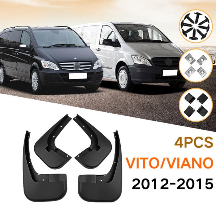 4pcs Car Tire Mudguard, For Mercedes-Benz Viano / Vito 2012-2015