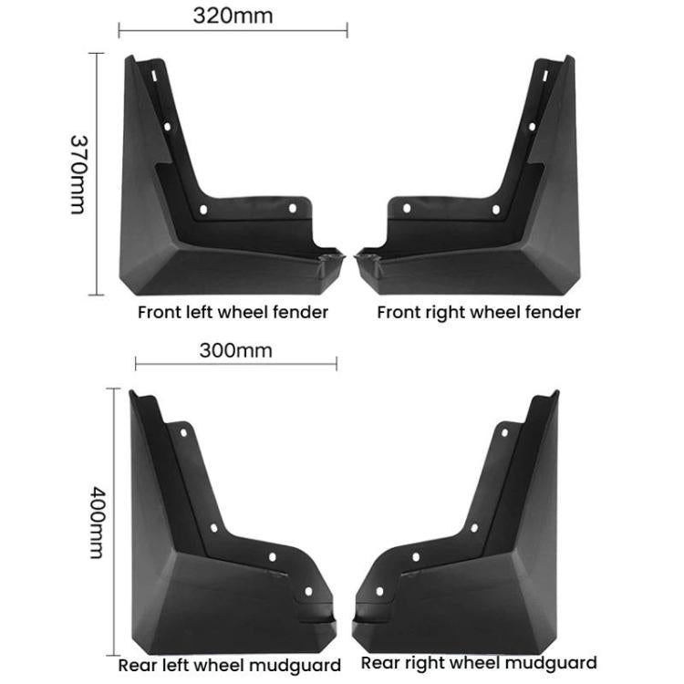4pcs Car Tire Mudguard, For Tesla Cybertruck 2024