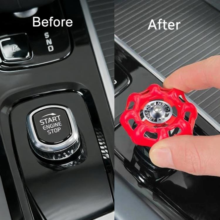 AK-52 2pcs Car Central Control Knob Sticker One-Click Start Interior Decoration Sticker