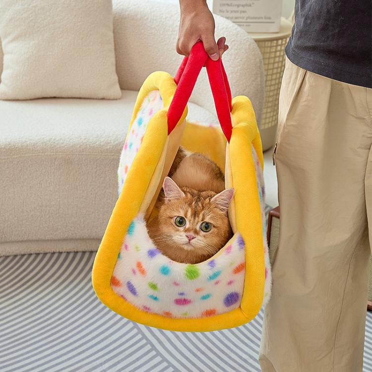 Winter Semi-Enclosed Warm Portable Cat Bed, S, M, L