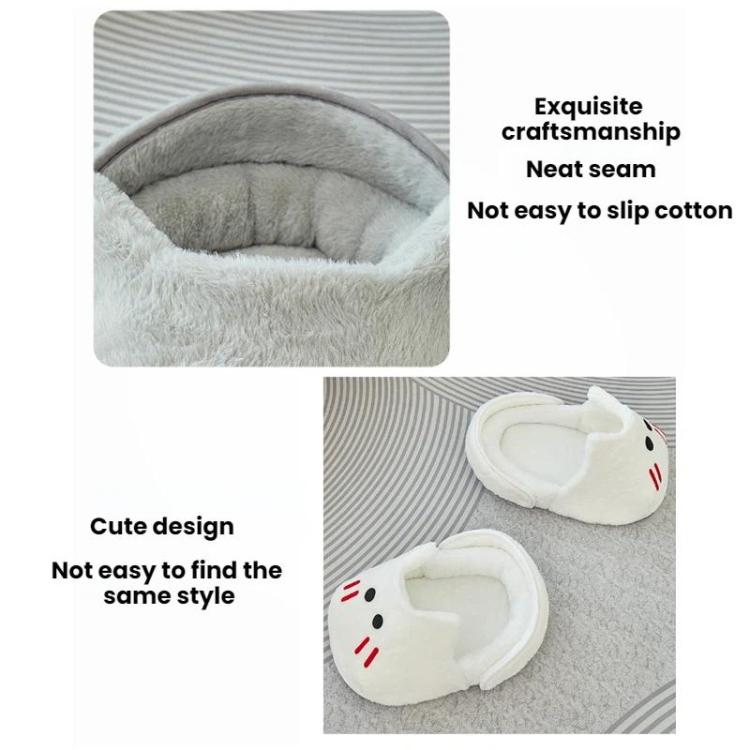 Winter-Warm Widened Semi-Enclosed Light-Blocking Pet Bed, White + S, White + M, White + L, Gray + S, Gray + M, Gray + L