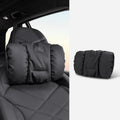 Car Stain-Resistant Leather Headrest Car Neck Pillow Lumbar Cushion Set, Headrest Black, Headrest Brown, Headrest Red, Backrest Black, Backrest Brown, Backrest Red, Headrest+Backrest Black, Headrest+Backrest Brwon, Headrest+Backrest Red