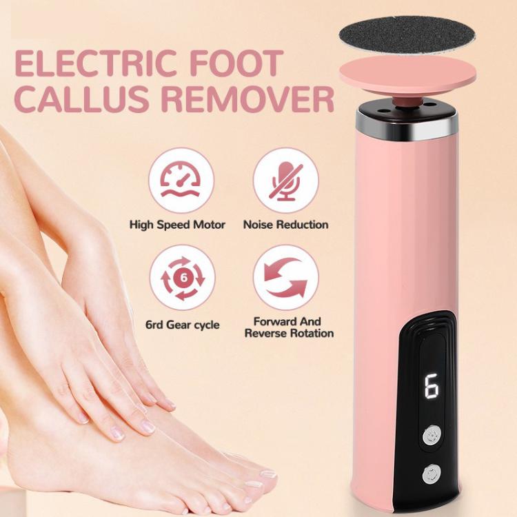 Electric Foot File with Forward/Reverse Rotation 6-Speed Exfoliator for Calluses