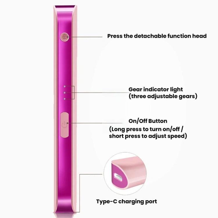 Electric Hair Remover With Light Ultrasonic Shaver Eyebrow Trimmer, 1 White, 1 Pink, 2 White, 2 Pink