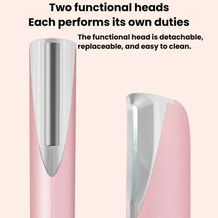 Electric Hair Remover With Light Ultrasonic Shaver Eyebrow Trimmer, 1 White, 1 Pink, 2 White, 2 Pink