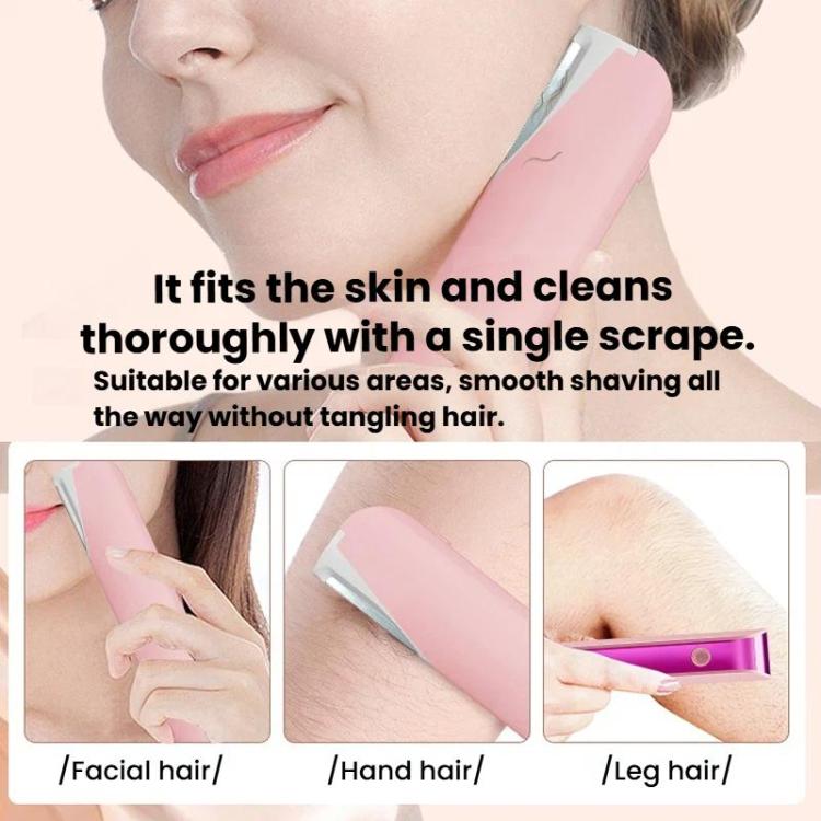 Electric Hair Remover With Light Ultrasonic Shaver Eyebrow Trimmer, 1 White, 1 Pink, 2 White, 2 Pink
