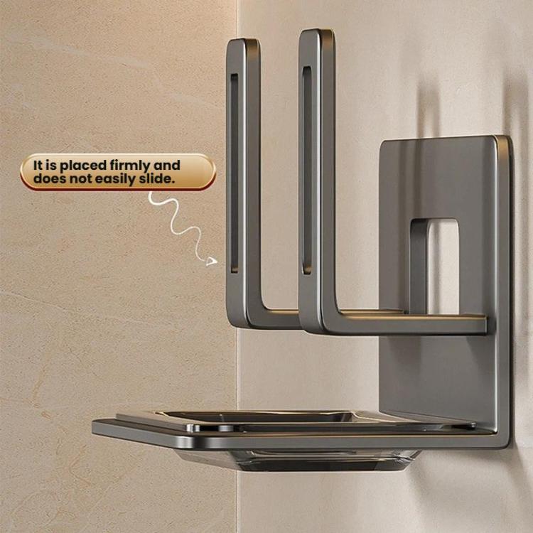 Wall-Mounted Pot Lid Holder & Cutting Board Organizer No Drill Kitchen Storage with Detachable Drip Tray