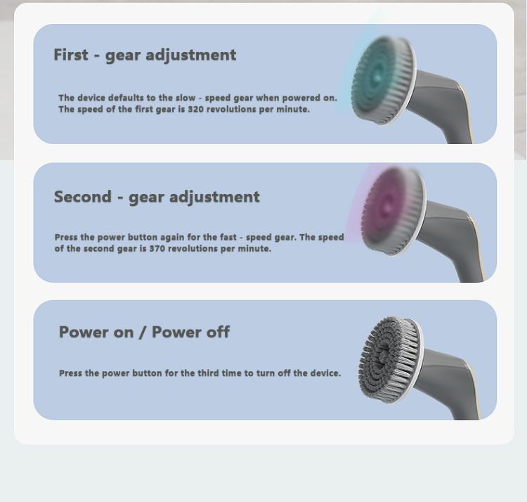 7 In 1 Extendable Electric Cleaning Brush Multi-Surface Scrubber for Bathroom, Stove, Car & Tile