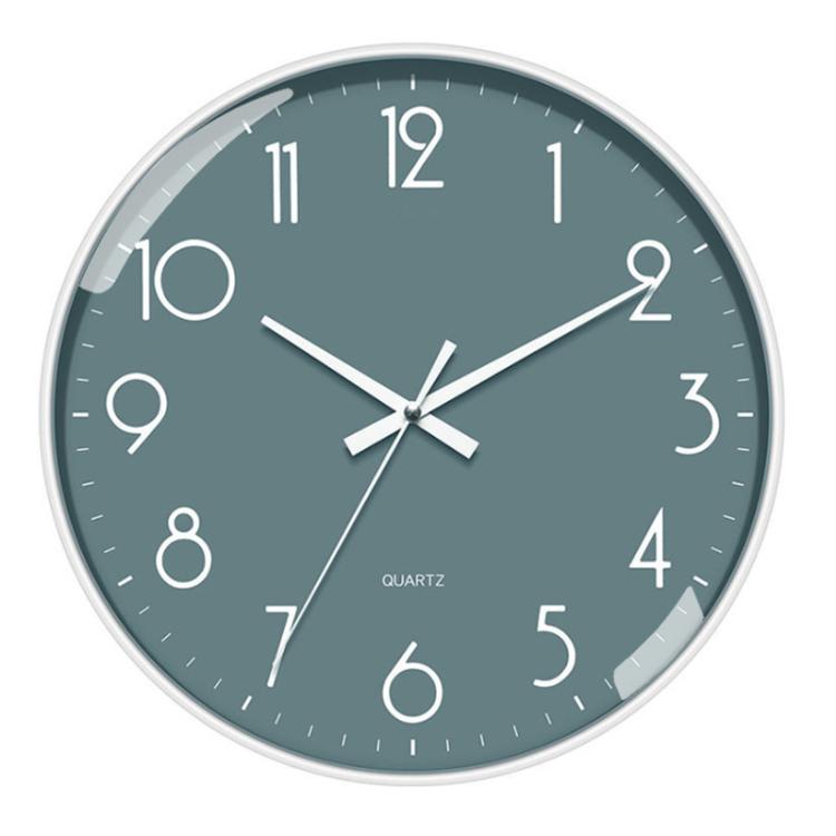 12 Inch No Drill Wall Clock Modern Silent Quartz Clock Sleek Home/Office Decor, Gray Bottom, Deer, Blue White, Panda, Wood Grain, Tri-color, Sky, Gold-edged Wood Grain, Black Bottom
