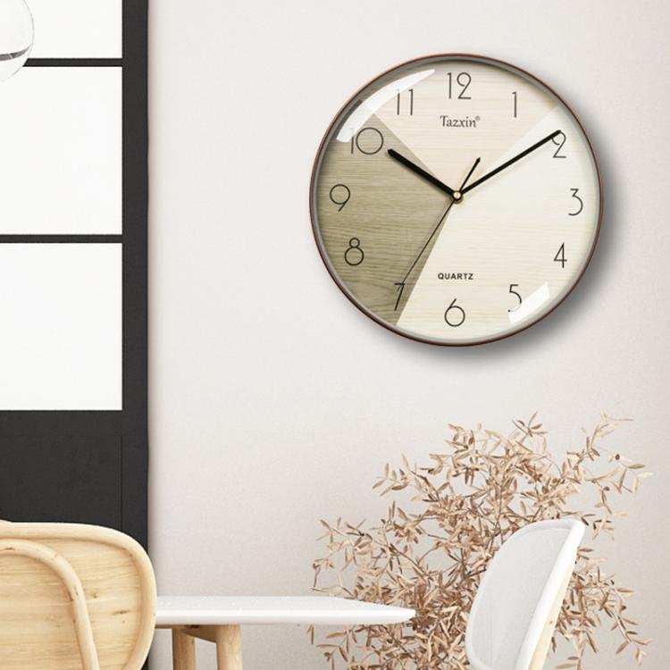 12 Inch No Drill Wall Clock Modern Silent Quartz Clock Sleek Home/Office Decor, Gray Bottom, Deer, Blue White, Panda, Wood Grain, Tri-color, Sky, Gold-edged Wood Grain, Black Bottom